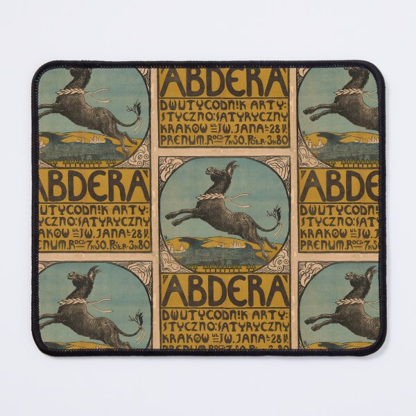Item preview, Art Nouveau Poster | Magazine Print | Whimsical Donkey Art | Krakow Cityscape | Vintage Satire & Humor Decor designed and sold by artofuniverse.
