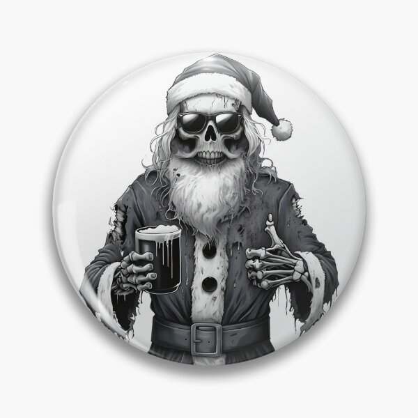 Item preview, Zombie Santa Claus Skull In Sunglasses - Thumbs Up designed and sold by NightTimeJ.