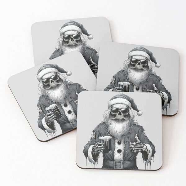 Item preview, Zombie Santa Claus Skull In Sunglasses - Thumbs Up designed and sold by NightTimeJ.