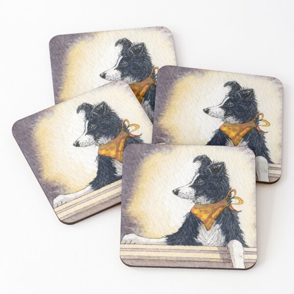 Item preview, Border collie dog posing in the window - he knows he looks cool designed and sold by SusanAlisonArt.