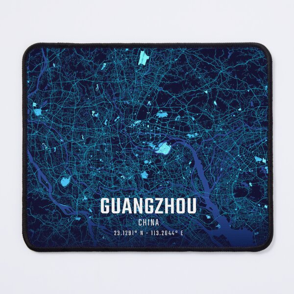 Item preview, Guangzhou Midnight City Map designed and sold by HomeLivingCo.
