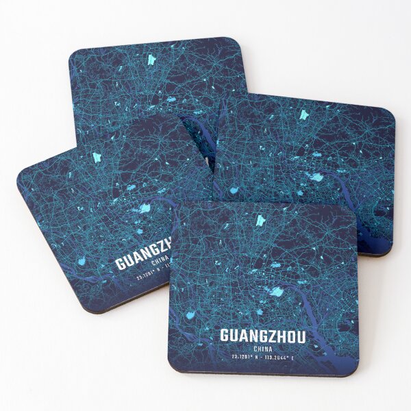 Item preview, Guangzhou Midnight City Map designed and sold by HomeLivingCo.