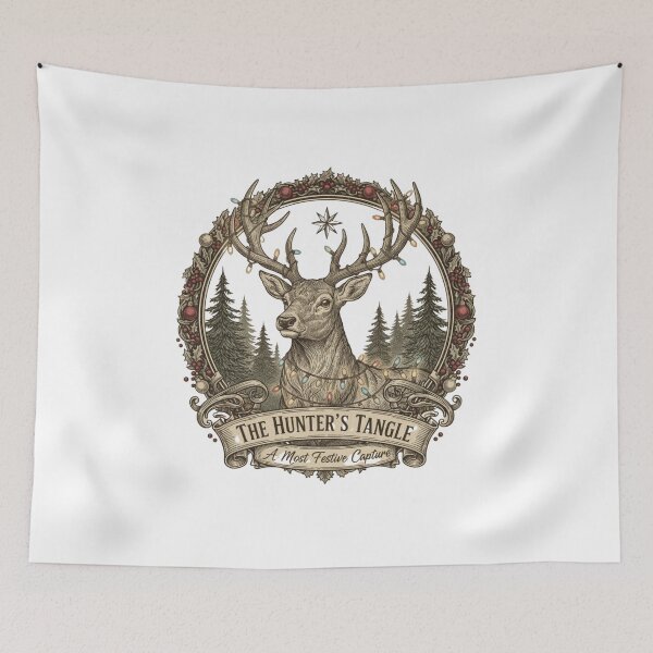 Item preview, Classic Engraved Deer Xmas Lights - Vintage Hunter Holiday Apparel Gift designed and sold by Wear Sculpt.