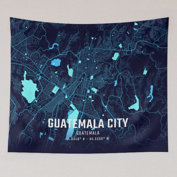 Item preview, Guatemala City Midnight City Map designed and sold by HomeLivingCo.