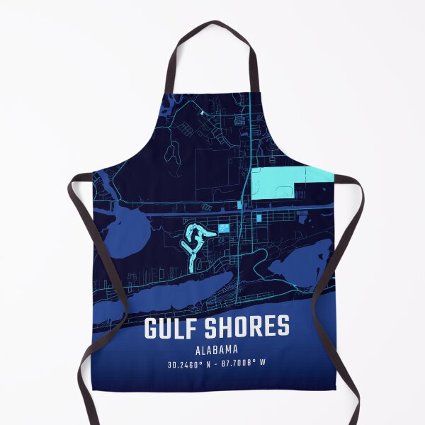 Item preview, Gulf Shores Midnight City Map designed and sold by HomeLivingCo.