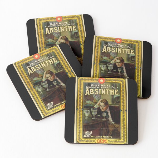 Item preview, Vintage Absinthe Art Poster | Glen White Drama | Art Nouveau Style | Early 20th Century | Antique Theater & Bohemian Culture designed and sold by artofuniverse.