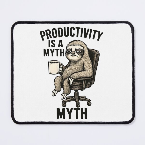 Item preview, Productivity Is a Myth – Funny Sloth Office Cartoon Design designed and sold by Geafixy.