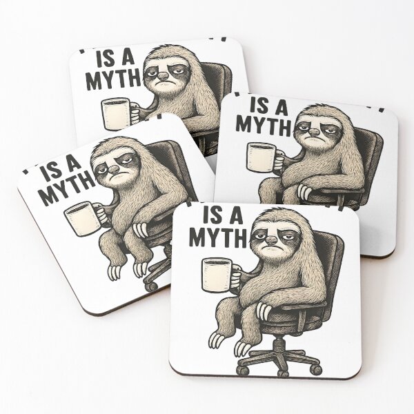 Item preview, Productivity Is a Myth – Funny Sloth Office Cartoon Design designed and sold by Geafixy.