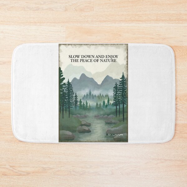 Item preview, Slow down and enjoy the peace of nature. Trees river mountains designed and sold by Scat the cat.