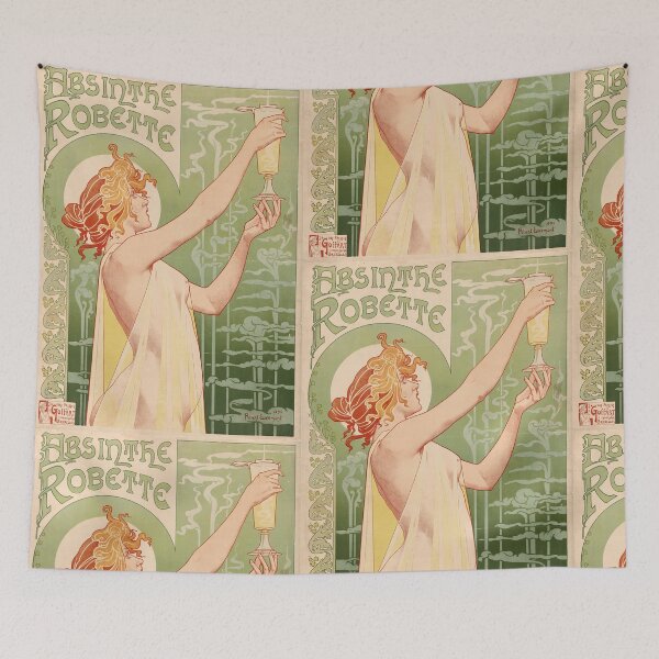 Item preview, Art Nouveau Wall Art | Absinthe Robette Poster | Privat-Livemont Classic | Elegant Woman Decor & Vintage Style Print designed and sold by artofuniverse.