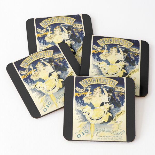 Item preview, Vintage Absinthinette Poster | Art Nouveau Style | Belle Époque Era | French Absinthe Advertising Art & Decorative Wall Print designed and sold by artofuniverse.