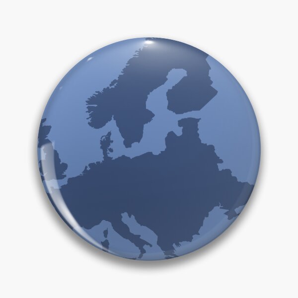 Item preview, Europe Dark Blue Map on Light Blue Background designed and sold by LOUBNEY.