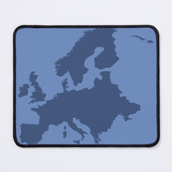 Item preview, Europe Dark Blue Map on Light Blue Background designed and sold by LOUBNEY.