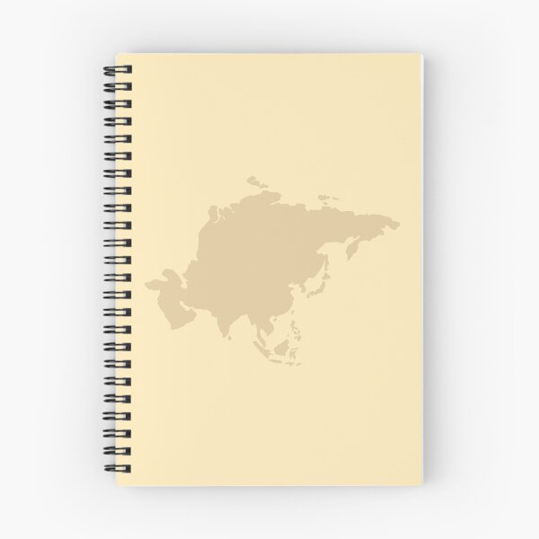 Item preview, Asia Dark Beige Map on Light Beige Background designed and sold by LOUBNEY.
