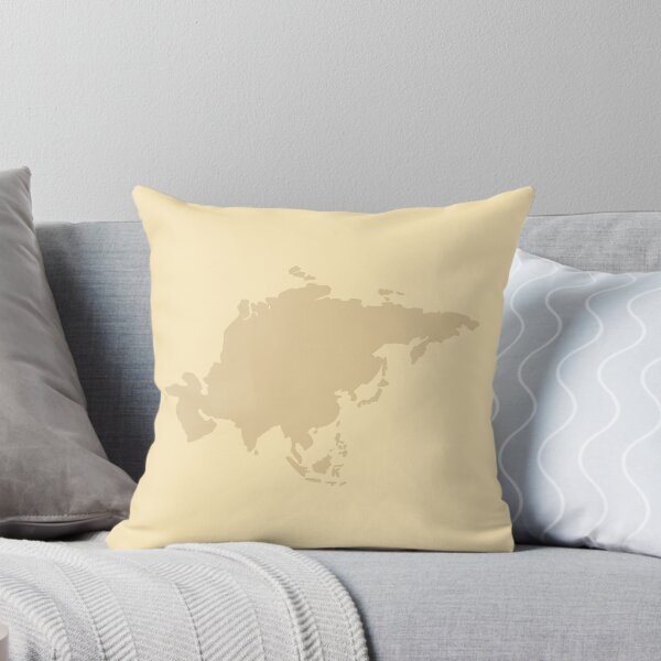 Aperçu de l'œuvre Asia Dark Beige Map on Light Beige Background créée et vendue par LOUBNEY.