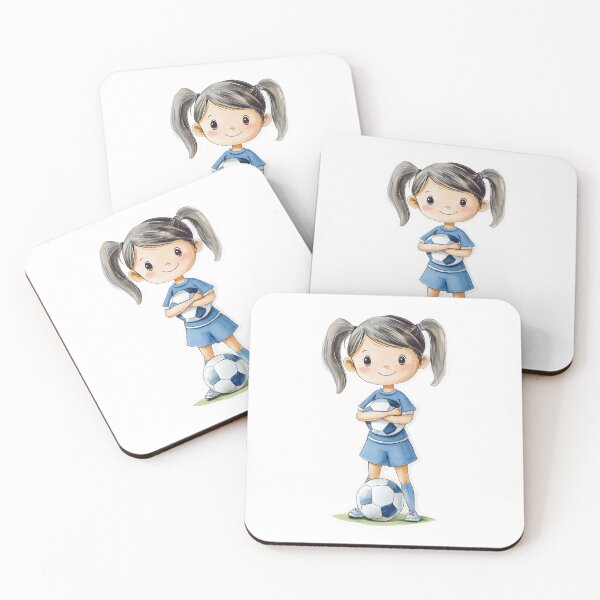 Item preview, T-shirt with an image of a girl soccer player with a ball, kids’ football, sports designed and sold by AlinaMalina24.