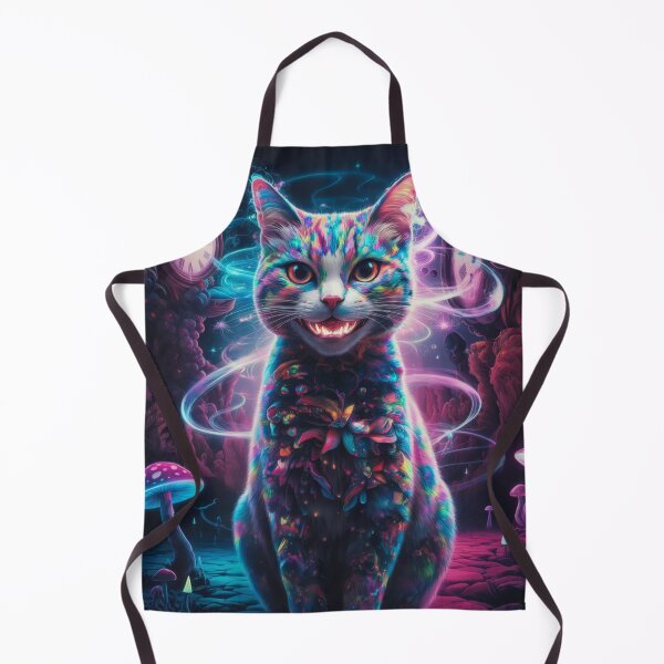 Item preview, Psychedelic cat with mushrooms and vortices designed and sold by FusiTink.