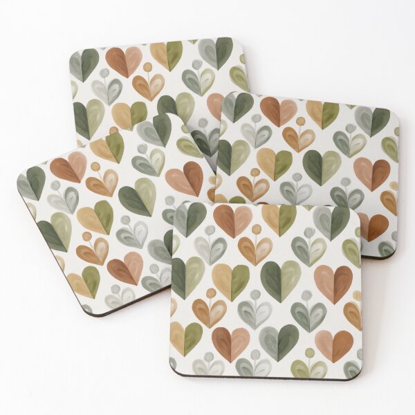 Item preview, Autumn Heart Leaves Pattern designed and sold by kitty bern-studio.
