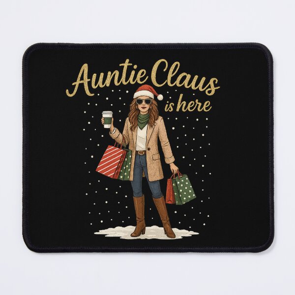 Item preview, Auntie Claus Is Here – Funny Stylish Christmas Shirt for Cool Aunts and Holiday Queens designed and sold by AddictiveDesign.