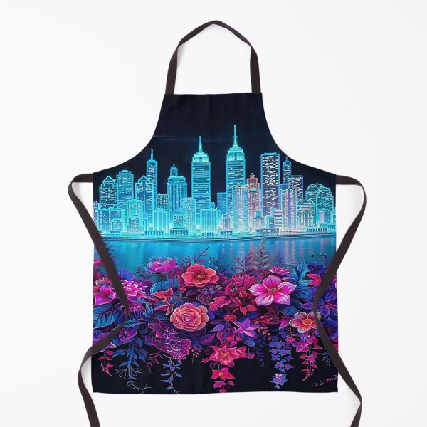 Item preview, Neon Glow Floral Skyline designed and sold by shaang.