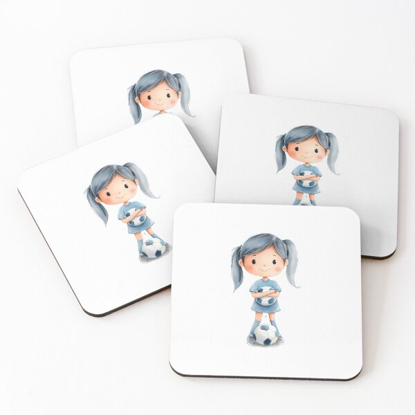 Item preview, football stickers, T-shirt with an image of a girl soccer player with a ball, kids’ football, sports designed and sold by AlinaMalina24.