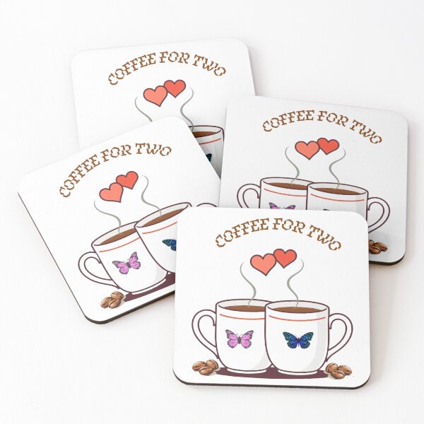 Item preview,  Coffee For Two in Cups With Butterflies. designed and sold by Dinasshop.