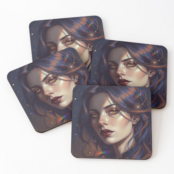 Item preview, Amber Eyes: Dark Blue Hair Gothic Fantasy Portrait designed and sold by ONEMOREBEER.