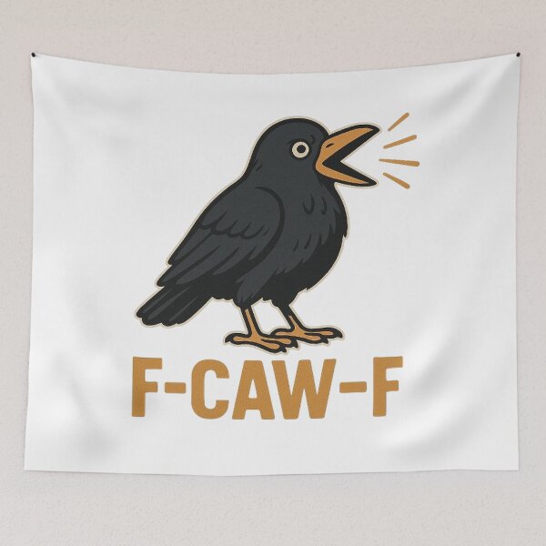 Item preview, Funny Crow – Humorous F-CAW-F Pun designed and sold by Stellar Worshop.