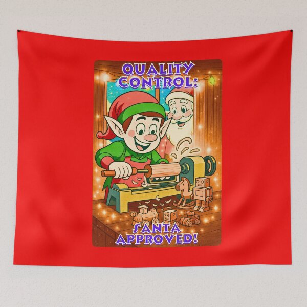 Item preview, QUALITY CONTROL: SANTA APPROVED! designed and sold by Brickroad Dsigns.