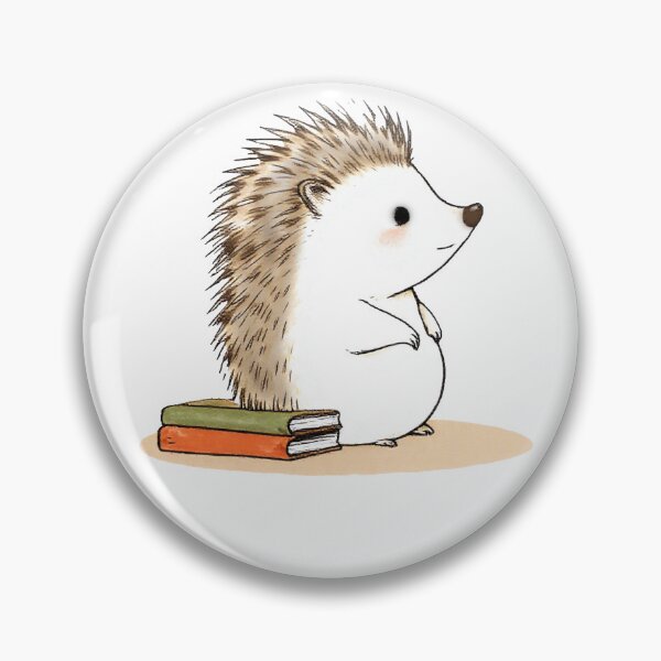 Item preview, Bookworm Hedgehog - Cute Studious Reader with Books designed and sold by JanChryzostom.