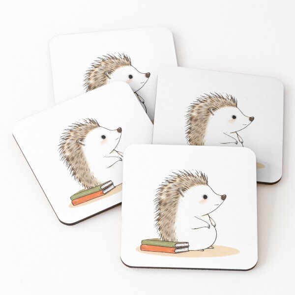 Item preview, Bookworm Hedgehog - Cute Studious Reader with Books designed and sold by JanChryzostom.