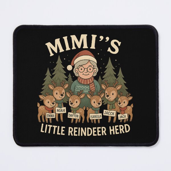 Item preview, Mimi’s Little Reindeer Herd – Cute Personalized Christmas Shirt for Grandma and Her Grandkids designed and sold by AddictiveDesign.