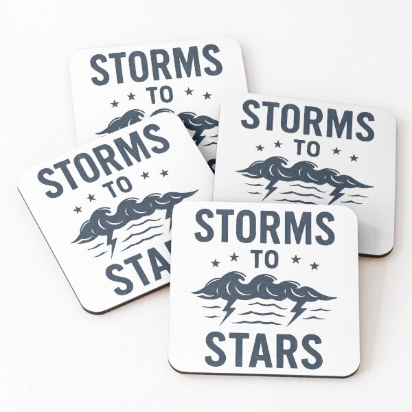 Item preview, From Storms to Stars – Motivational Lightning and Ocean Design. designed and sold by The-T-In-Retro.