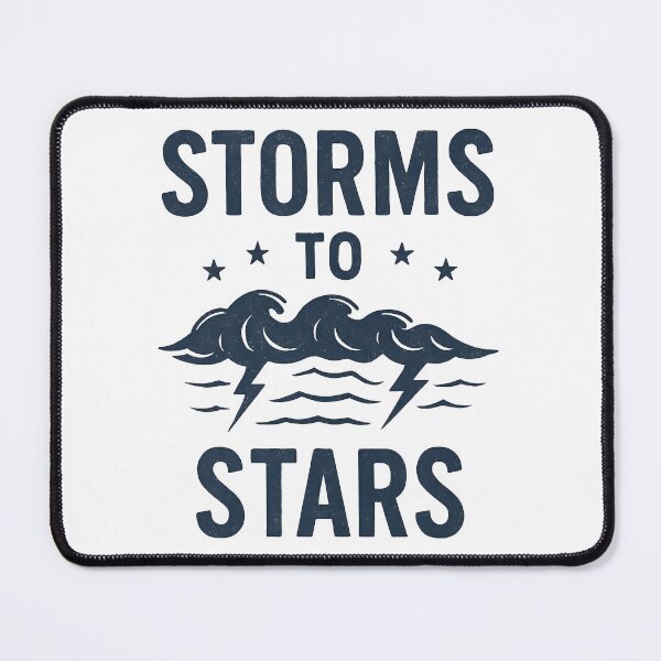 Item preview, From Storms to Stars – Motivational Lightning and Ocean Design. designed and sold by The-T-In-Retro.