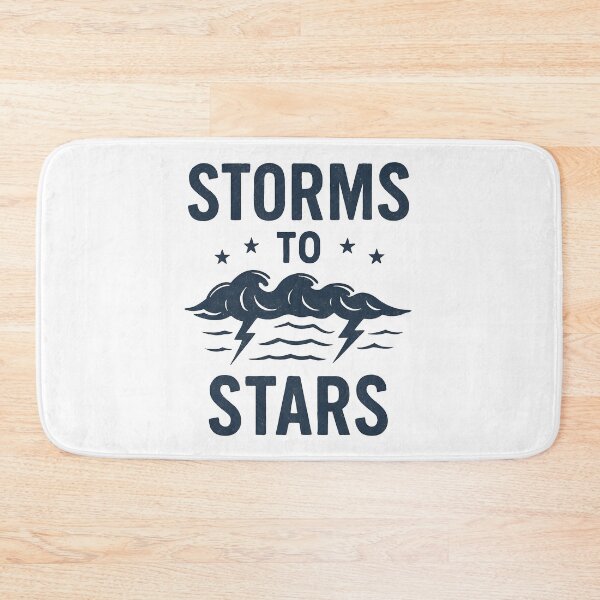 Item preview, From Storms to Stars – Motivational Lightning and Ocean Design. designed and sold by The-T-In-Retro.