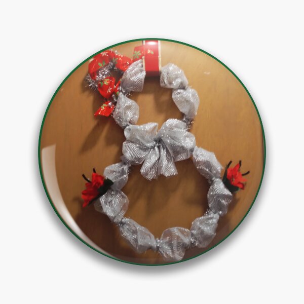 Item preview, Picture of a snowman wreath craft project.  designed and sold by Dressmess.