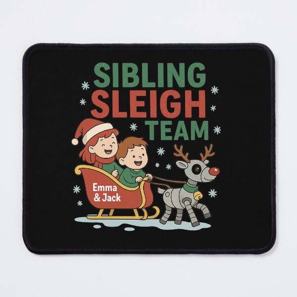 Item preview, Sibling Sleigh Team – Cute Matching Christmas Shirt for Brothers and Sisters designed and sold by AddictiveDesign.