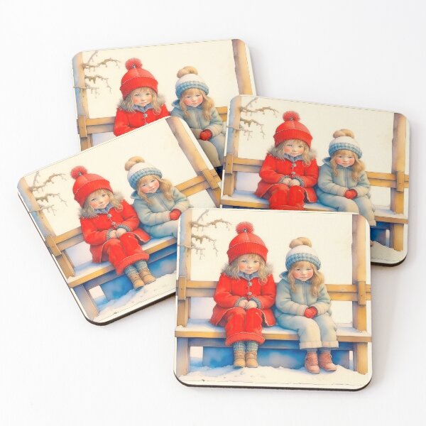 Item preview, Christmas Vintage Design In Scandinavian Style With Two Children designed and sold by LanaGustavsson.