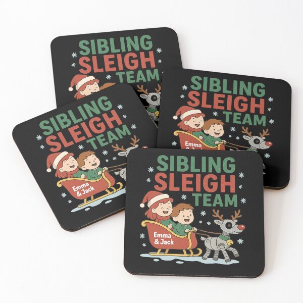Item preview, Sibling Sleigh Team – Cute Matching Christmas Shirt for Brothers and Sisters designed and sold by AddictiveDesign.
