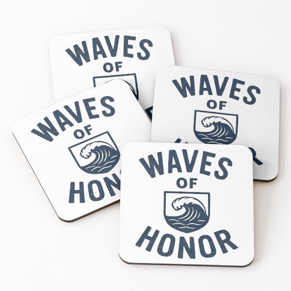 Item preview, Waves of Honor – Ocean Wave Emblem Design for Brave Spirits. designed and sold by The-T-In-Retro.
