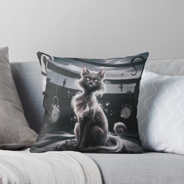 Item preview, Spectral Cat — Moonlight and Suspenseful Clocks designed and sold by FusiTink.