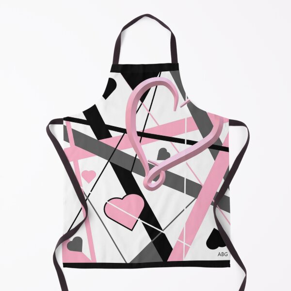 Item preview, Queen of Hearts - Pink Grey Black White Dynamic Abstract designed and sold by ABG Inspirational Art.