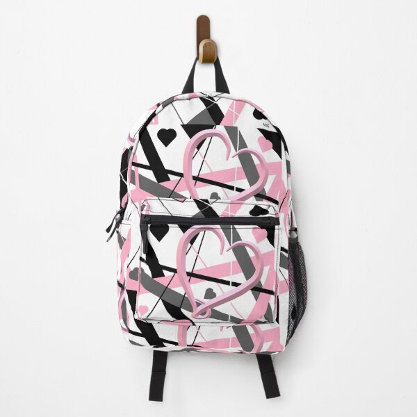 Item preview, Queen of Hearts - Pink Grey Black White Dynamic Abstract designed and sold by ABG Inspirational Art.