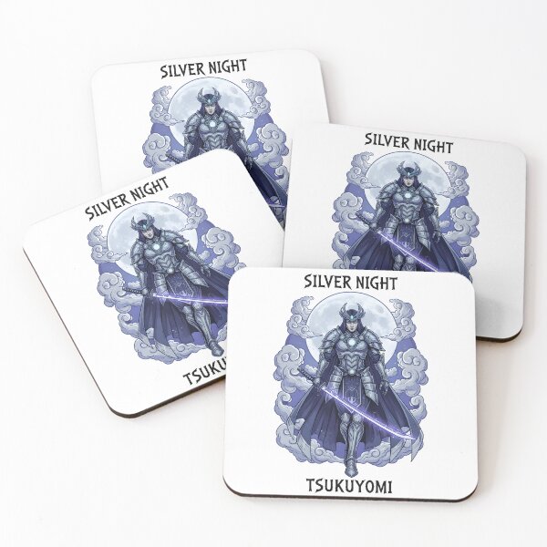 Item preview, Tsukuyomi Silver Night Japanese God of the Moon Samurai designed and sold by NeonPantheon.