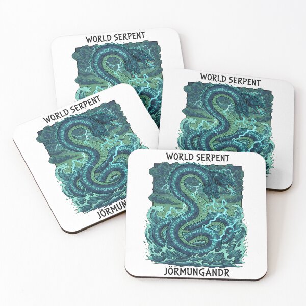 Item preview, Jormungandr World Serpent Norse Mythology Midgard Monster designed and sold by NeonPantheon.
