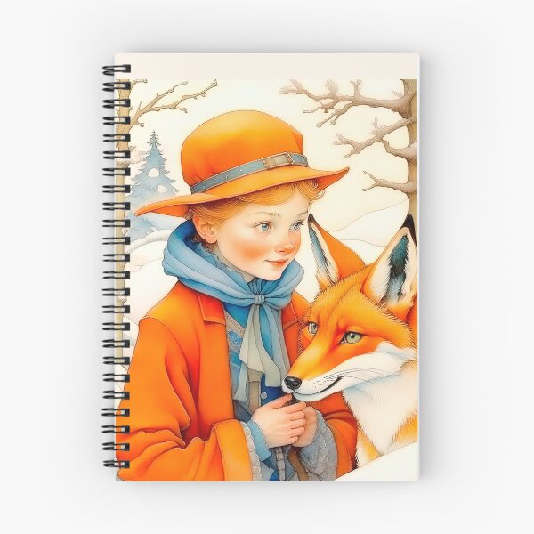 Item preview, Christmas Vintage Design In Scandinavian Style Girl With Fox designed and sold by LanaGustavsson.