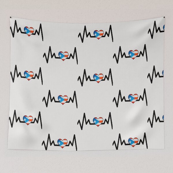 Item preview, Puertorican heartbeat flag and boricua hispanic heritage  designed and sold by erozzz.