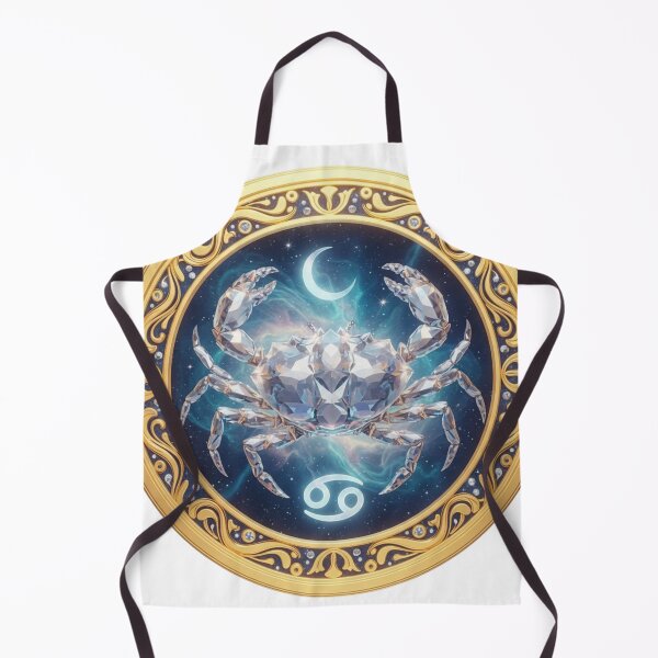 Item preview, Celestial Cancer Zodiac - Crystal Lunar Crab & Gold Moon Nebula designed and sold by MonaRose_Art.