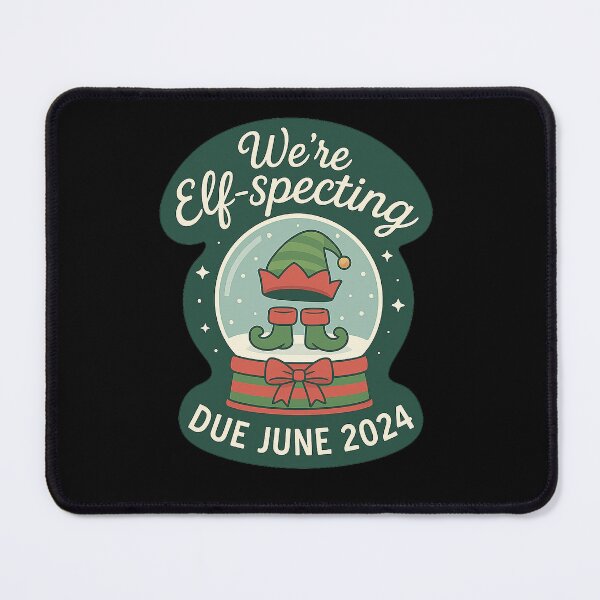 Item preview, We’re Elf-specting – Funny Christmas Pregnancy Announcement Shirt for Expecting Parents Due June 2024 designed and sold by AddictiveDesign.