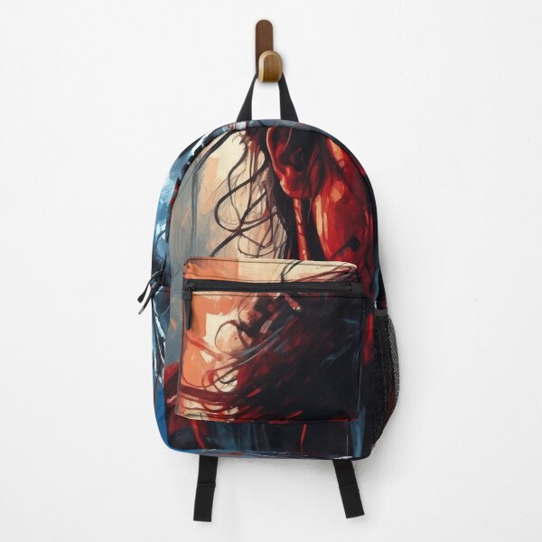 Item preview, Intense Digital Portrait of Woman in Blue and Red designed and sold by KOVALSKI-ART.